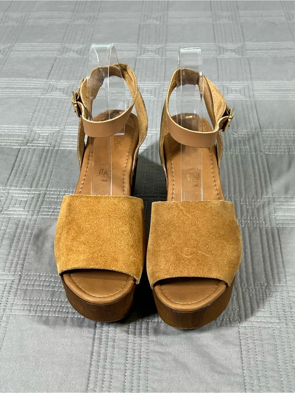 Seychelles Wedge Sandals Shoe Size 8.5 Brown Suede Platform Strappy